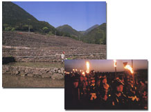 棚田と観櫻火宴